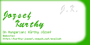jozsef kurthy business card