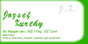 jozsef kurthy business card